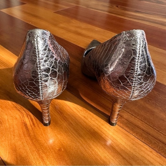 Connie Penelope stiletto Pointed Toe Snake Brown Pumps Heels - Picture 5 of 10